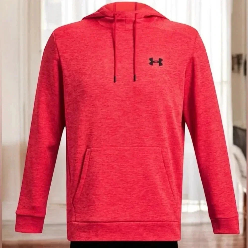 Womenβs Coral Under Armour Scuba Hoodie Fleece Sweatshirt.